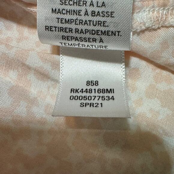 Abound Mini Printed Skirt In White Blush Pink Elastic Waist  NWT XS - Picture 7 of 8